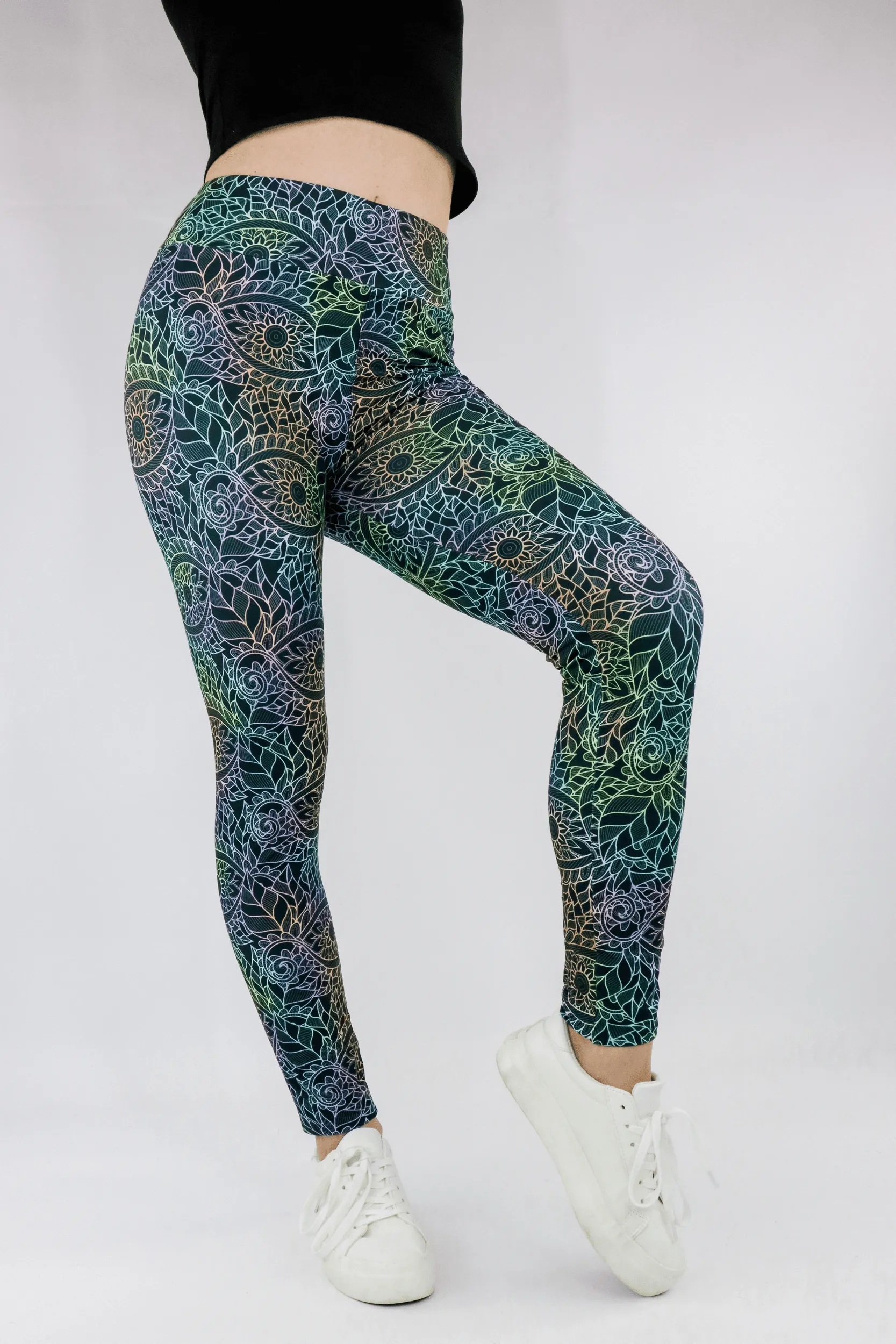 Paulee Flower - Casual Leggings - Multi Colour