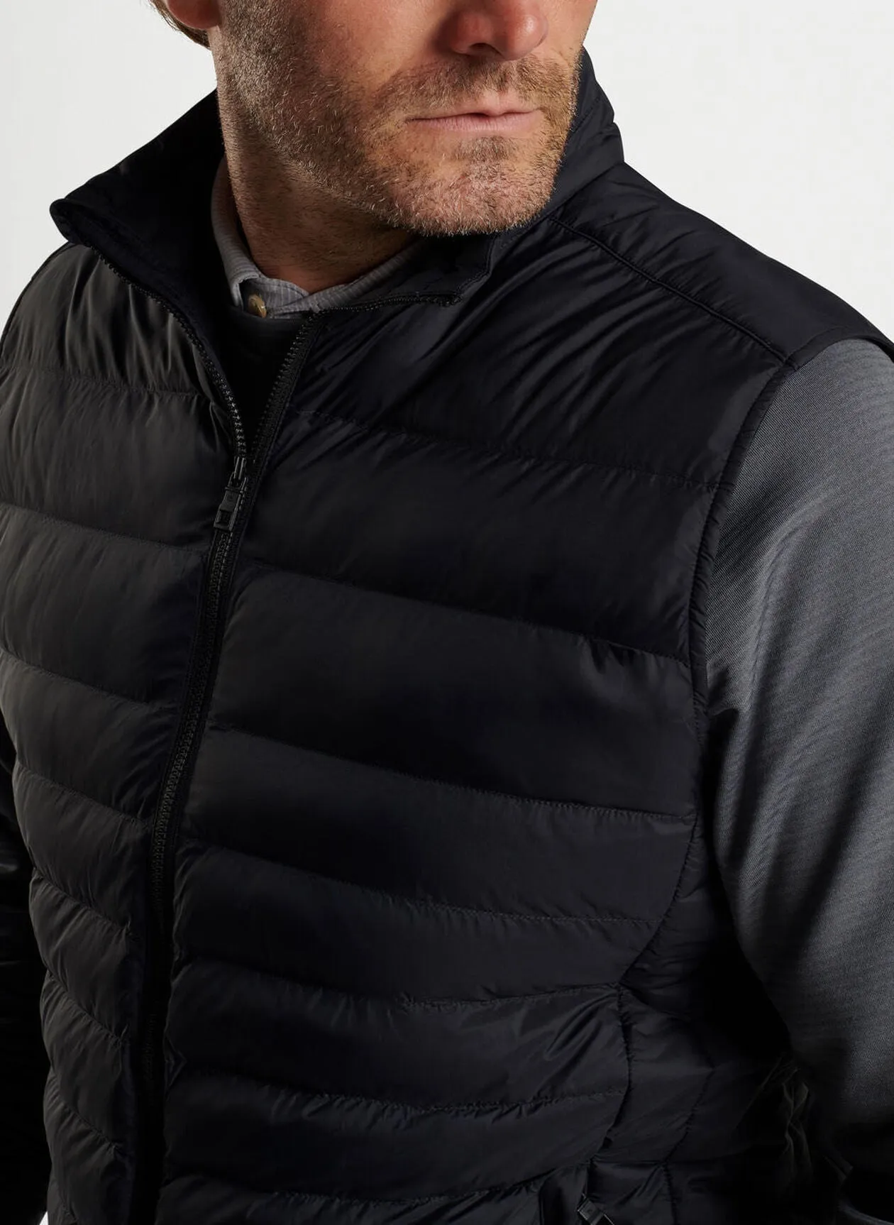 Peter Millar Mens  Classic Fit All Course Vest - BLACK