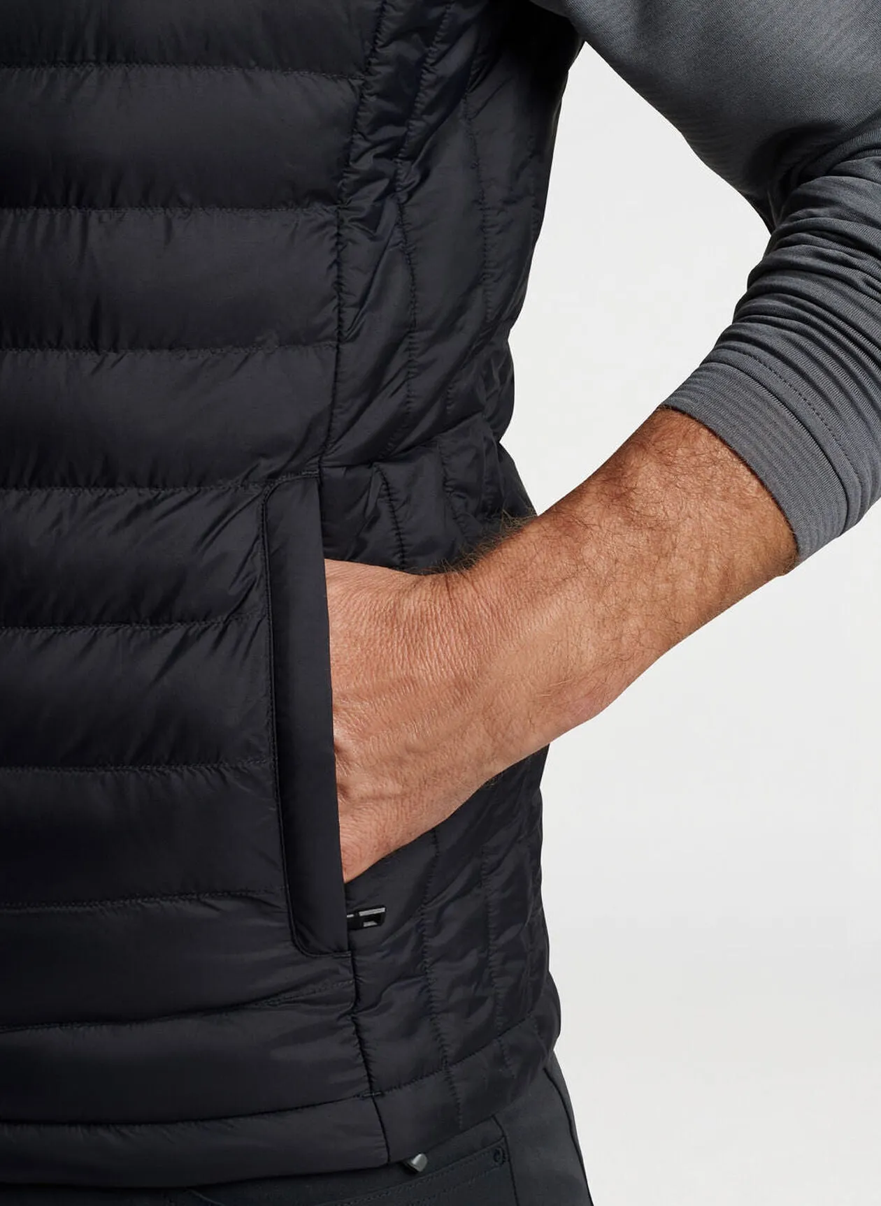 Peter Millar Mens  Classic Fit All Course Vest - BLACK
