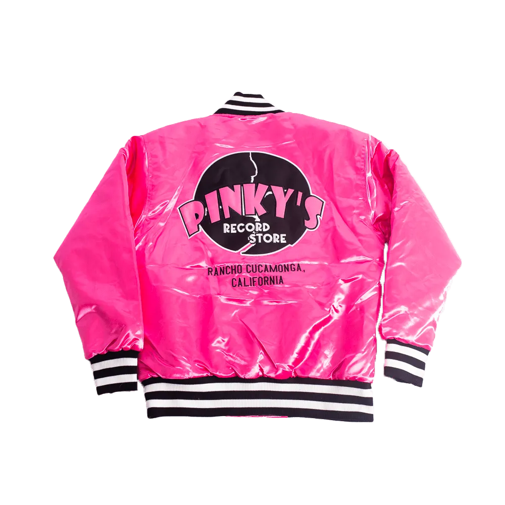 PINKYS RECORDS SATIN JACKET PINK