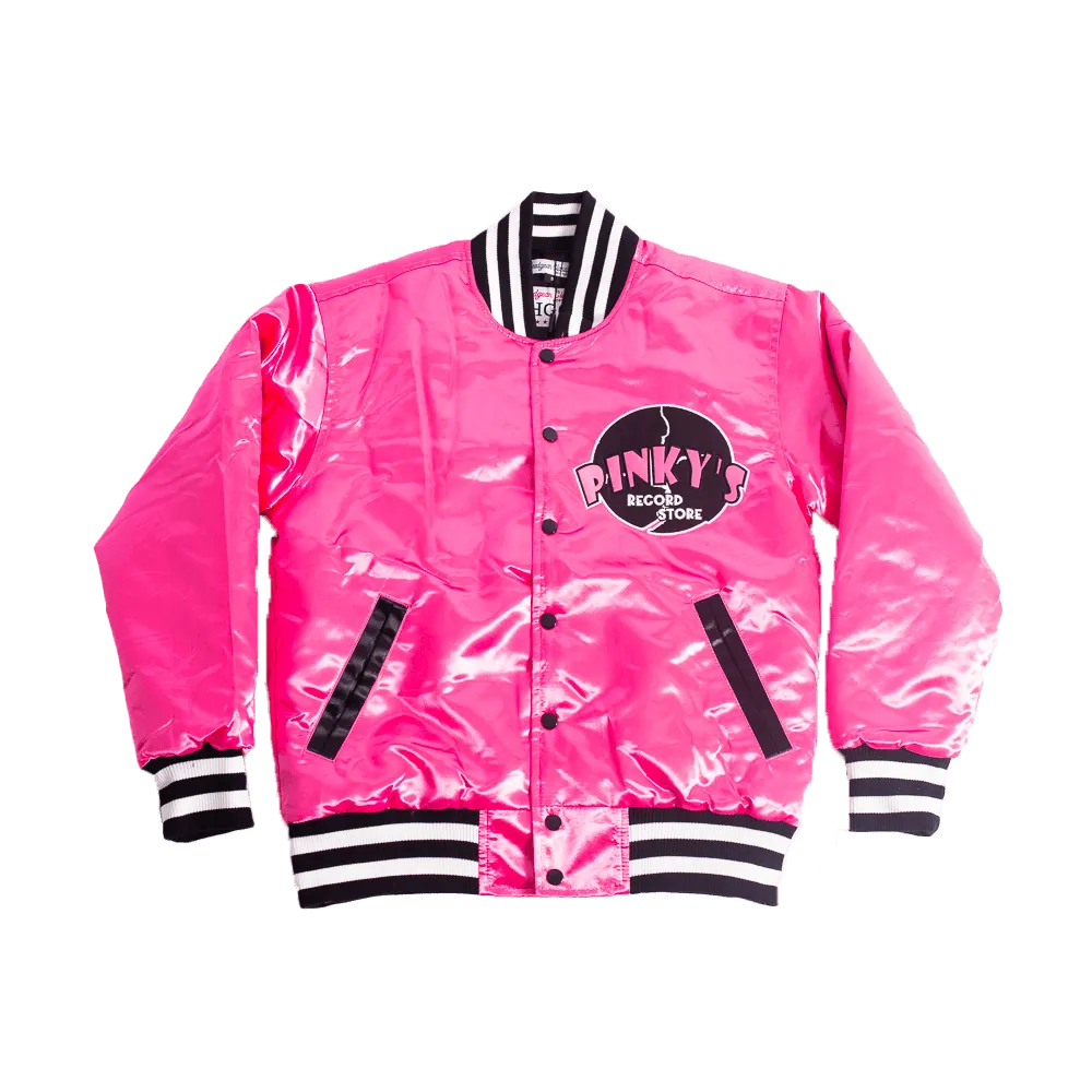 PINKYS RECORDS SATIN JACKET PINK