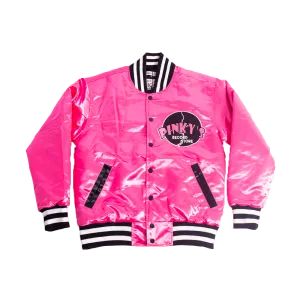 PINKYS RECORDS SATIN JACKET PINK