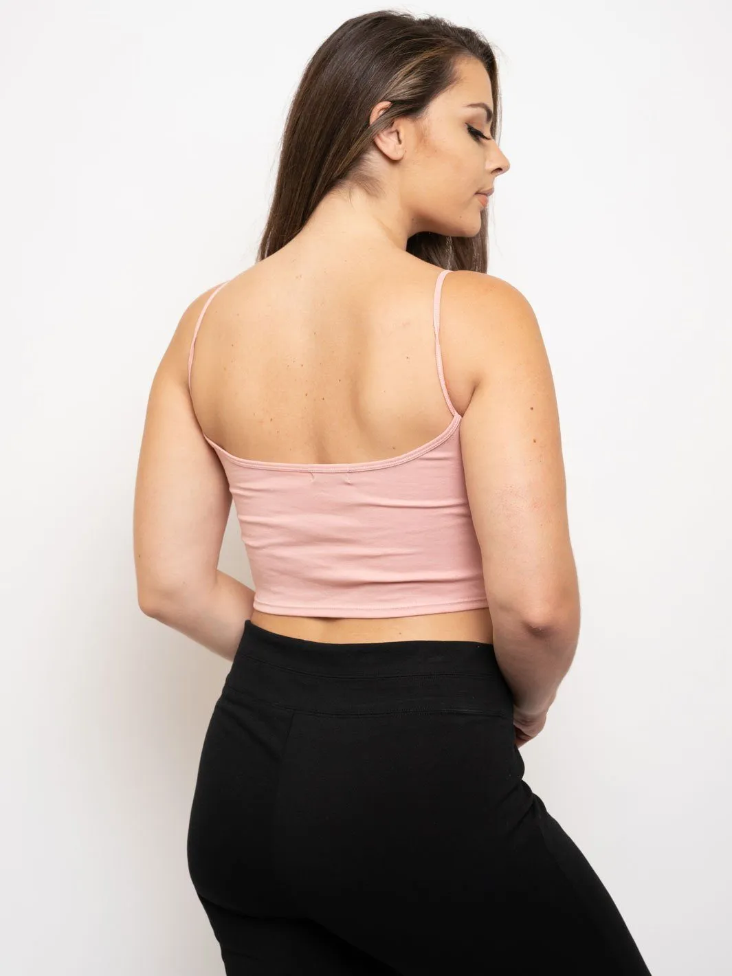PLUS SIZE CROP CAMI TANK TOP