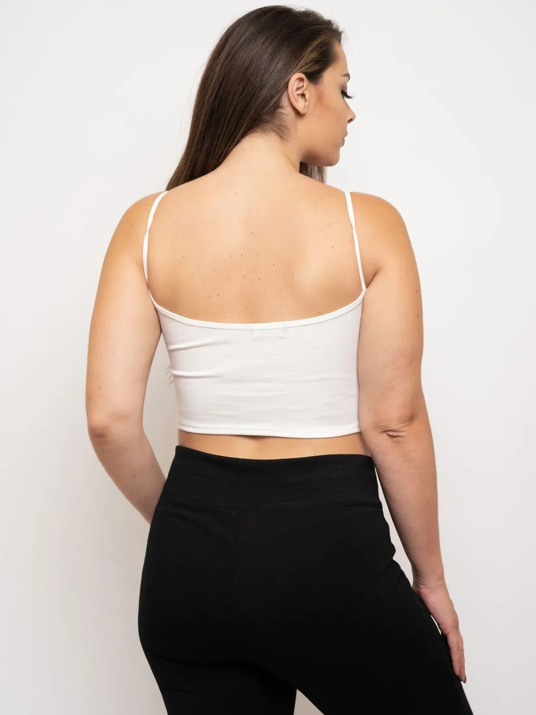 PLUS SIZE CROP CAMI TANK TOP