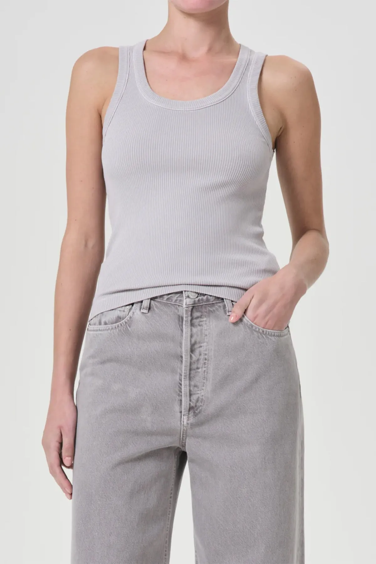 Poppy Scoop Neck Tank in Flake