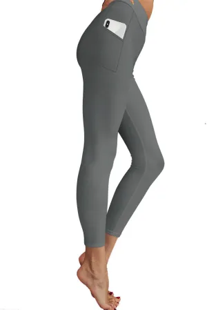 PRE ORDER SOLID GREY WITH SIDE POCKET FULL LENGTH LEGGINGS - YOGA - EXCLUSIVE! BATCH 1 (WHOLESALE) 04102024