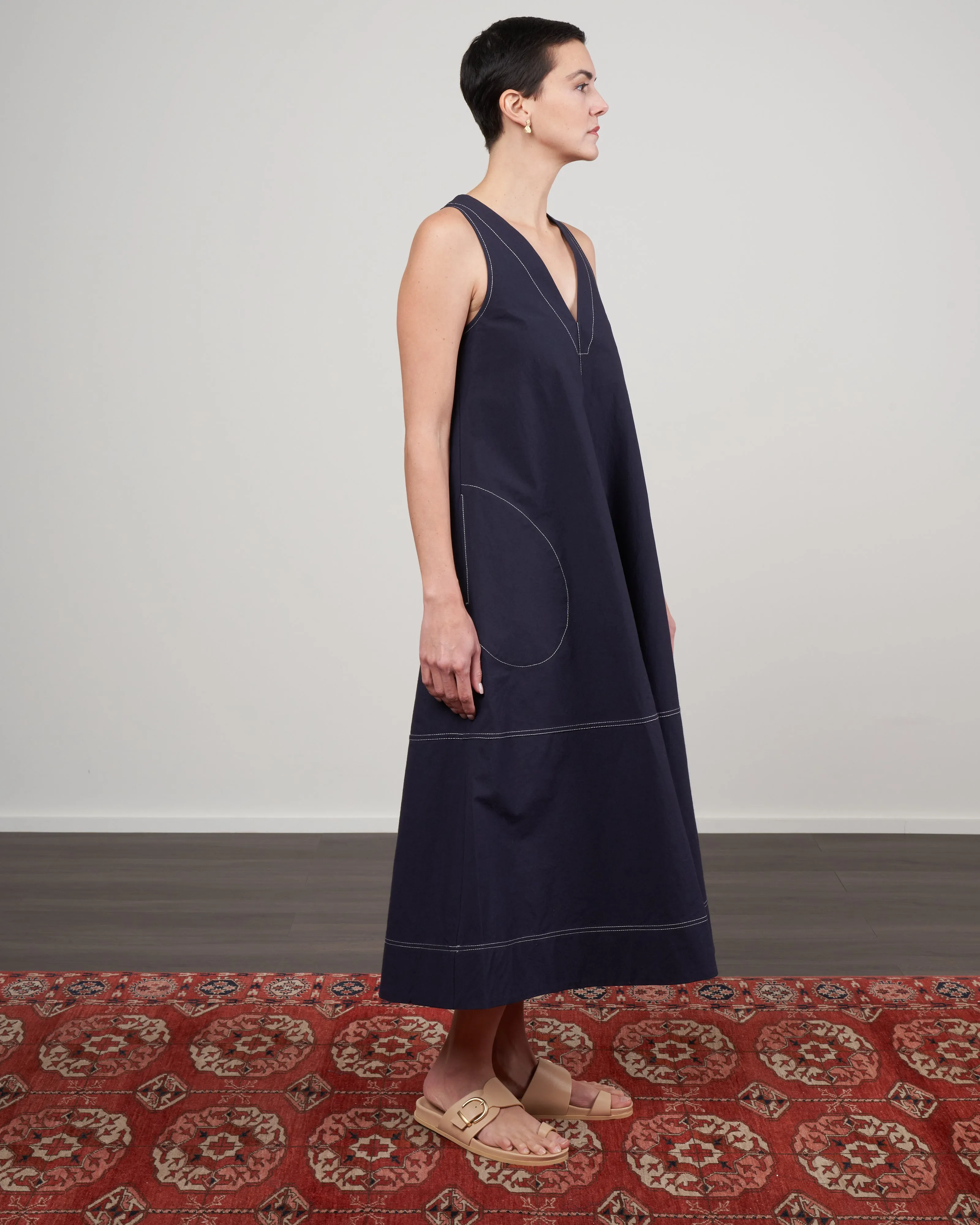 preston tank dress - navy