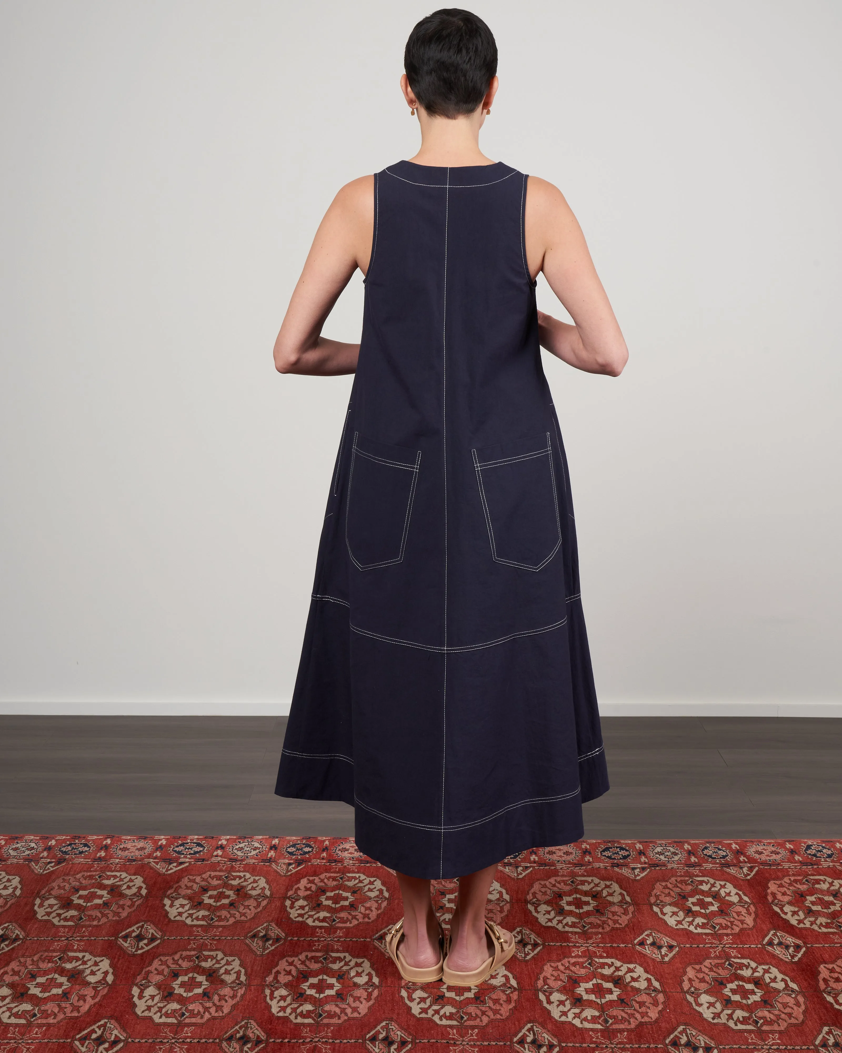 preston tank dress - navy