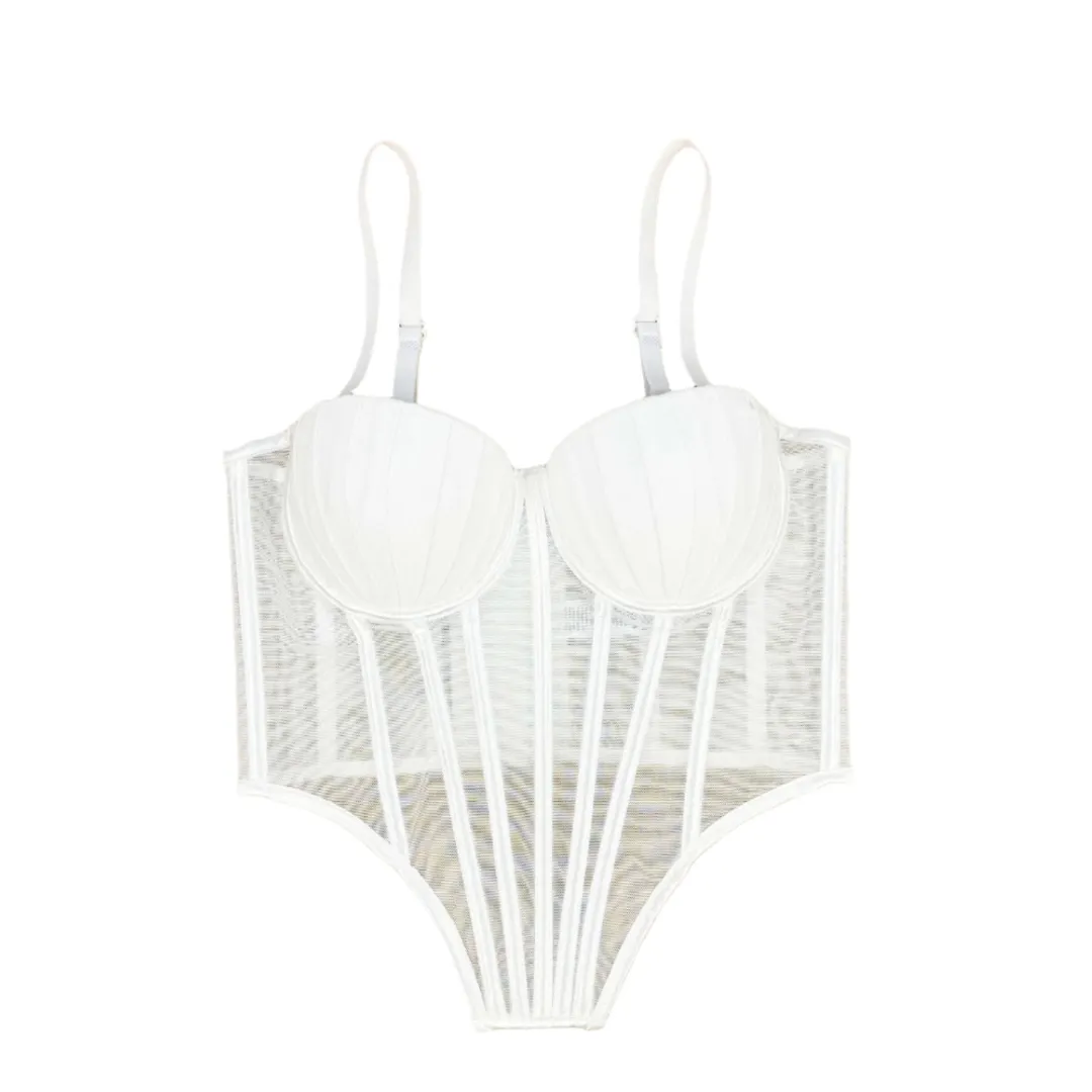 Push Up Boned Spaghetti Strap Corset Top