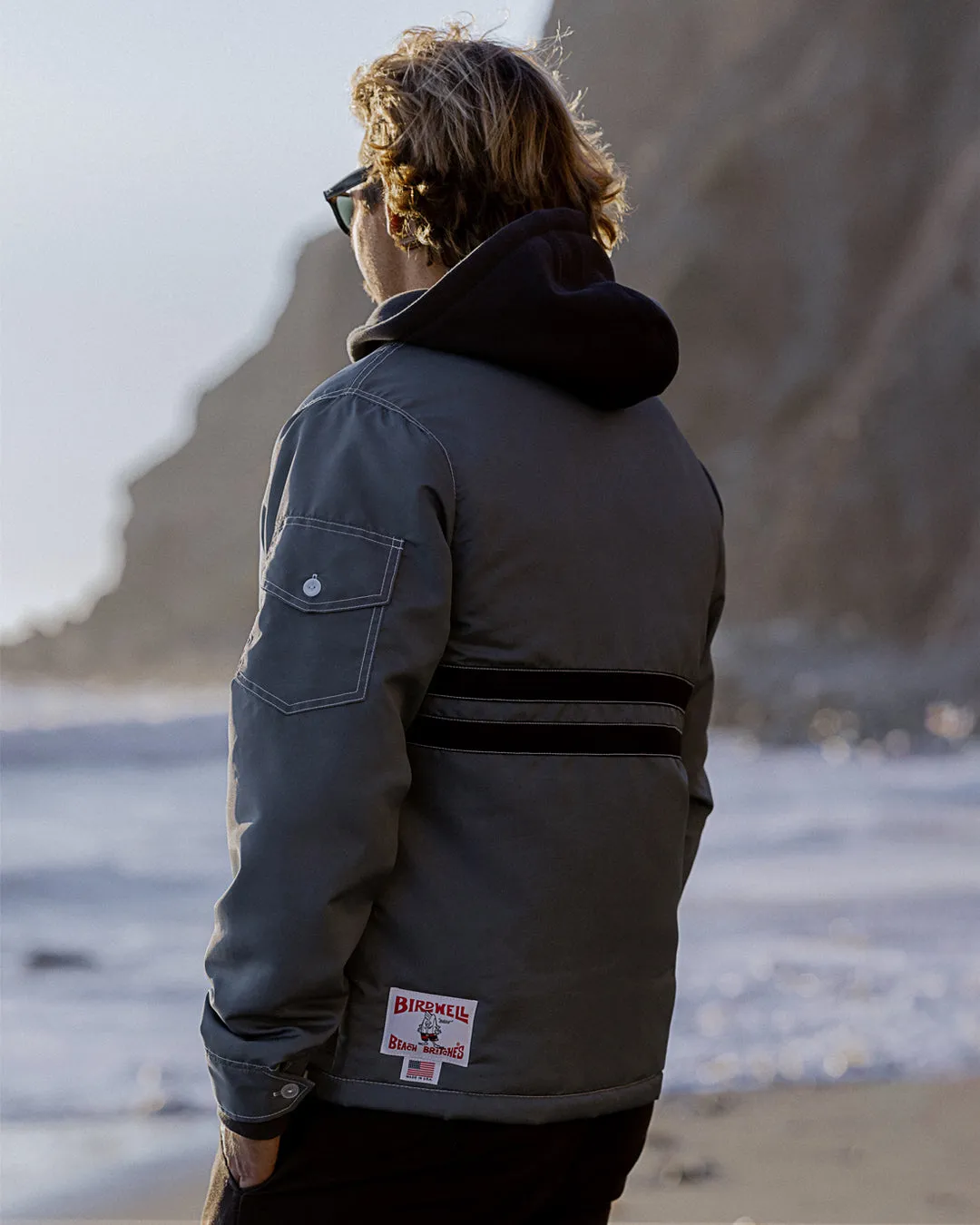 Quilt Lined Comp Jacket - Slate