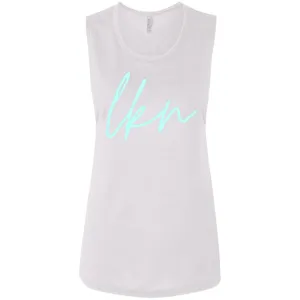 "LKN- AQUA" Ladies' Flowy Muscle Tank