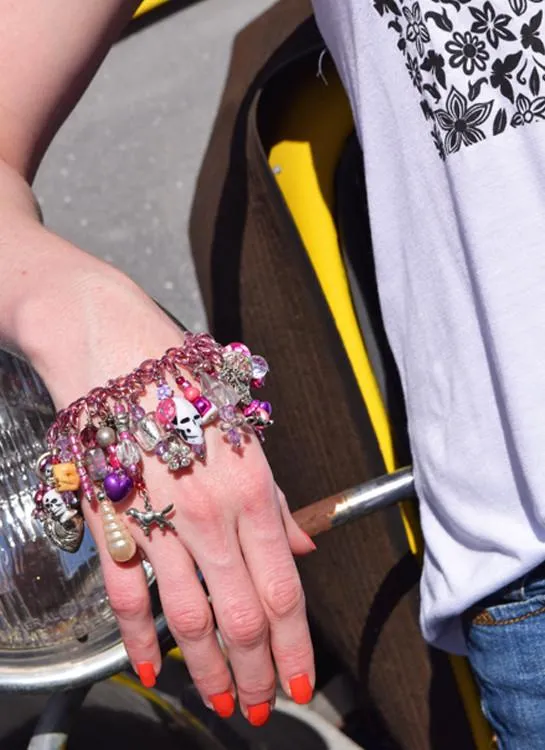 "Pink Charm Bracelet"