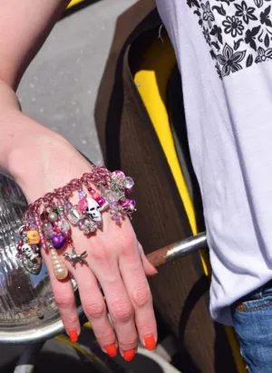 "Pink Charm Bracelet"