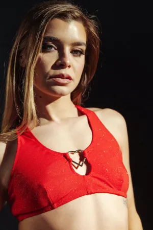 RAD Heartbreaker Top - Red Glitter