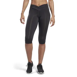 REEBOK WOMEN LEGGINGS PINOCCHIETTO TRE QUARTI CAPRI NERO PALESTRA
