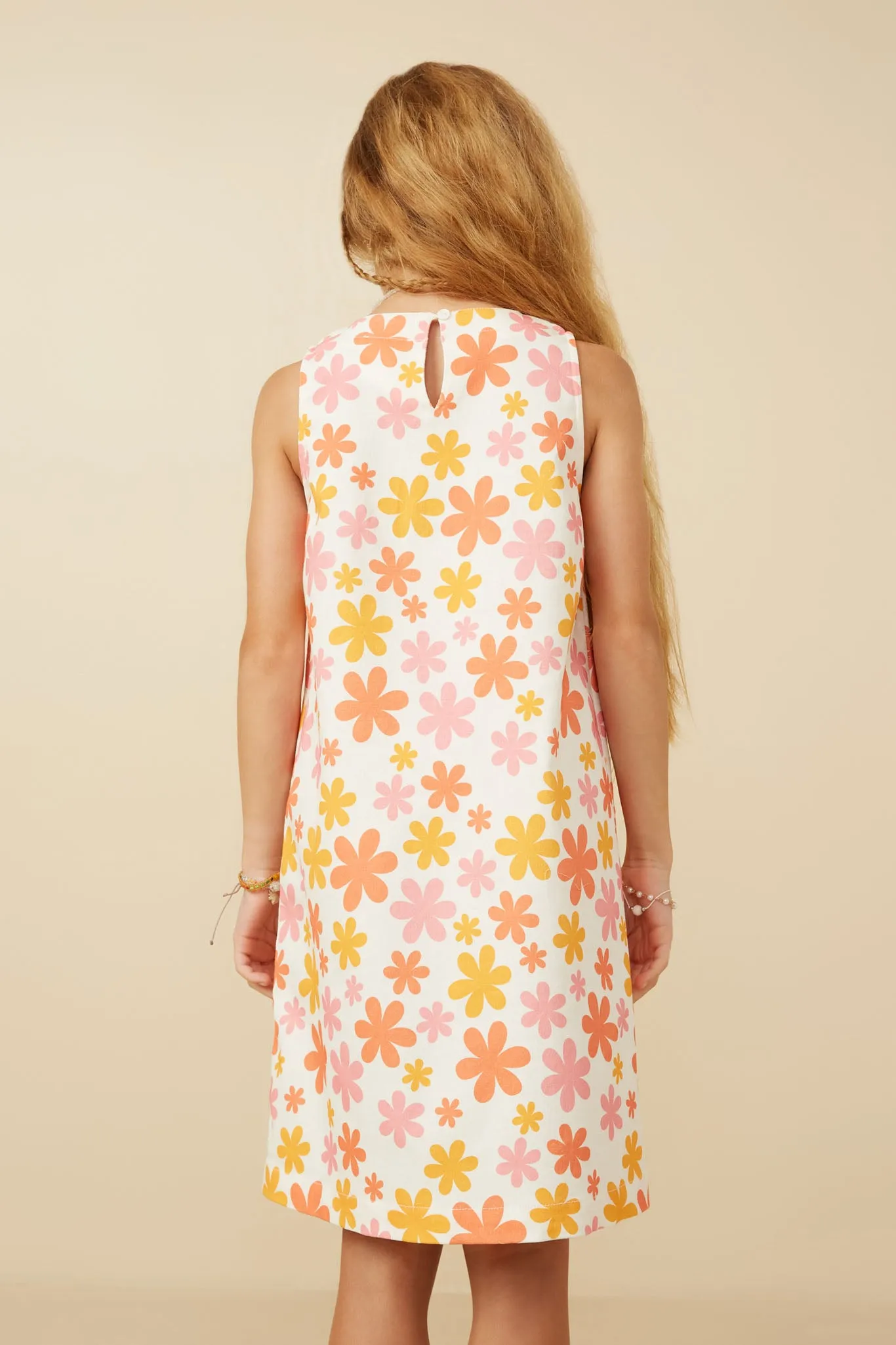 Retro Floral Print Tank Dress