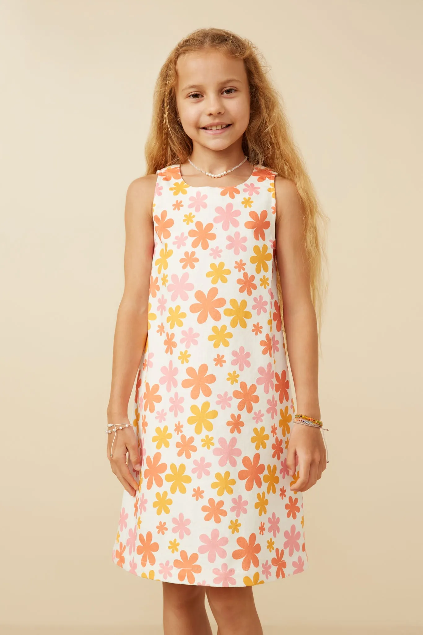 Retro Floral Print Tank Dress