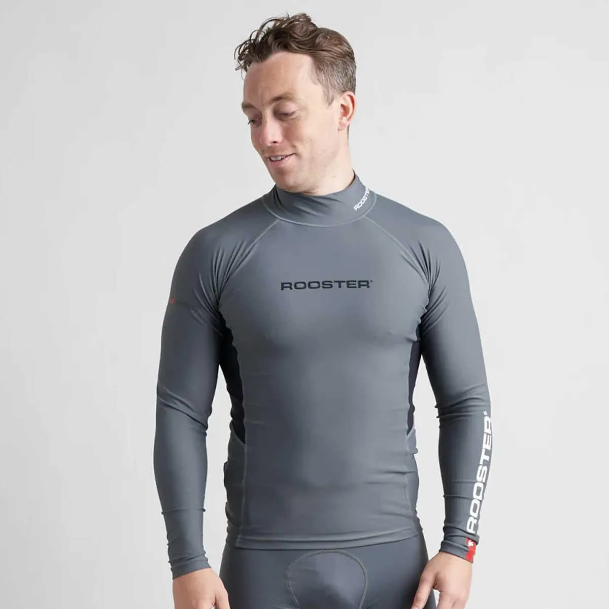 Rooster Long Sleeve Rash Vest Top - Graphite