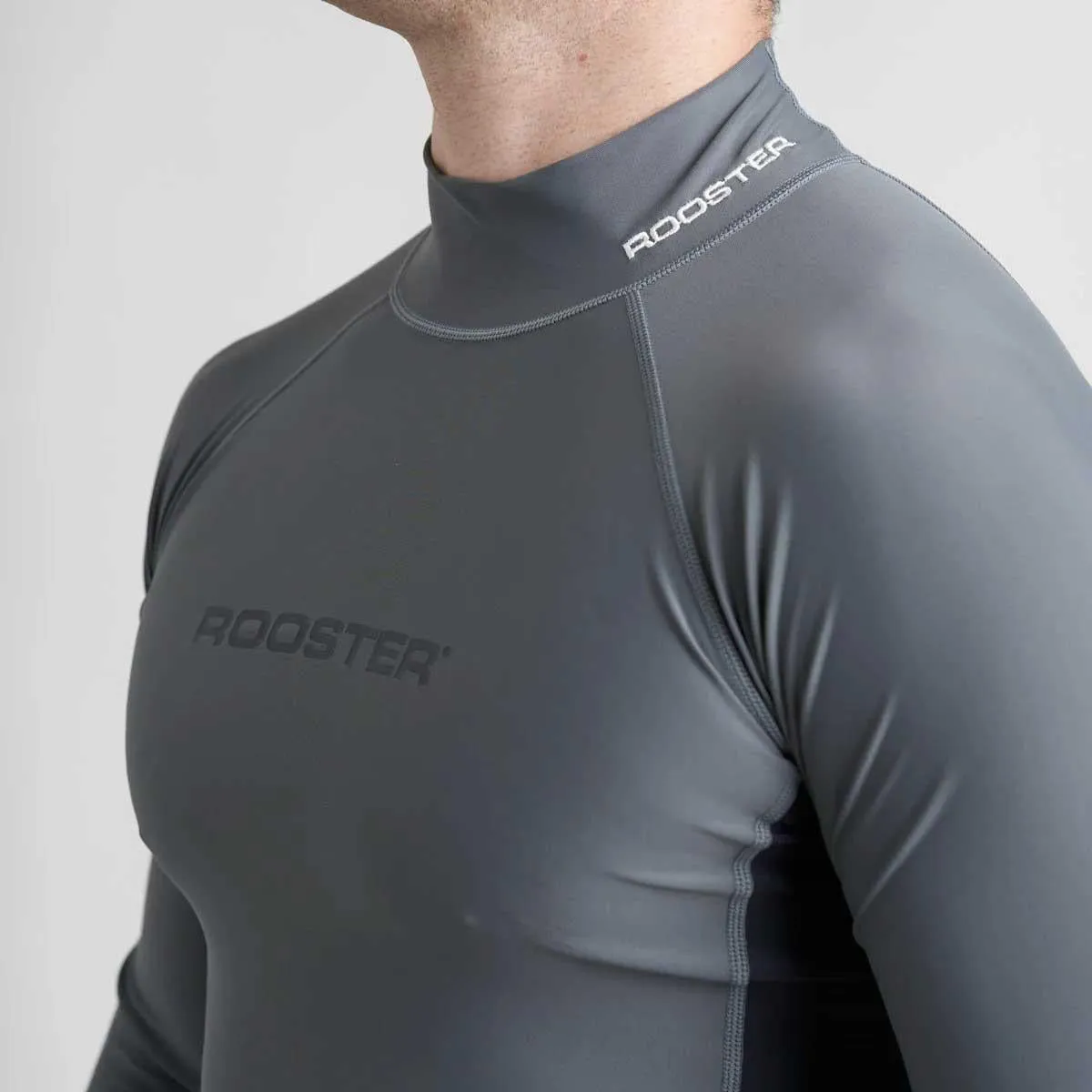 Rooster Long Sleeve Rash Vest Top - Graphite