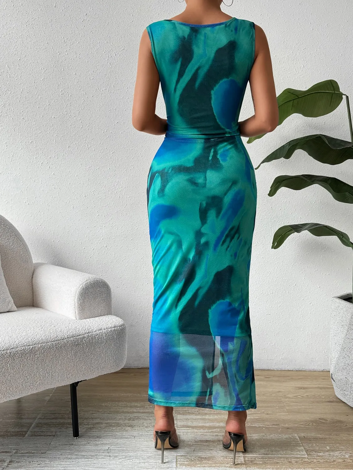 Round Neck Midi Tank Dress