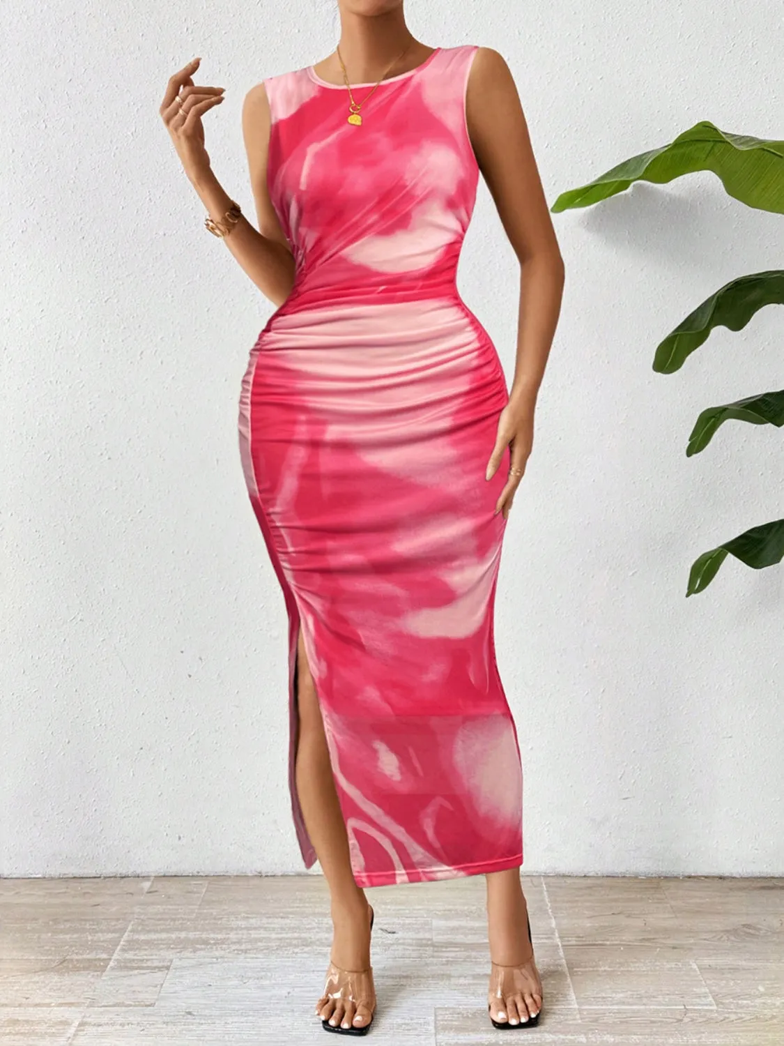 Round Neck Midi Tank Dress