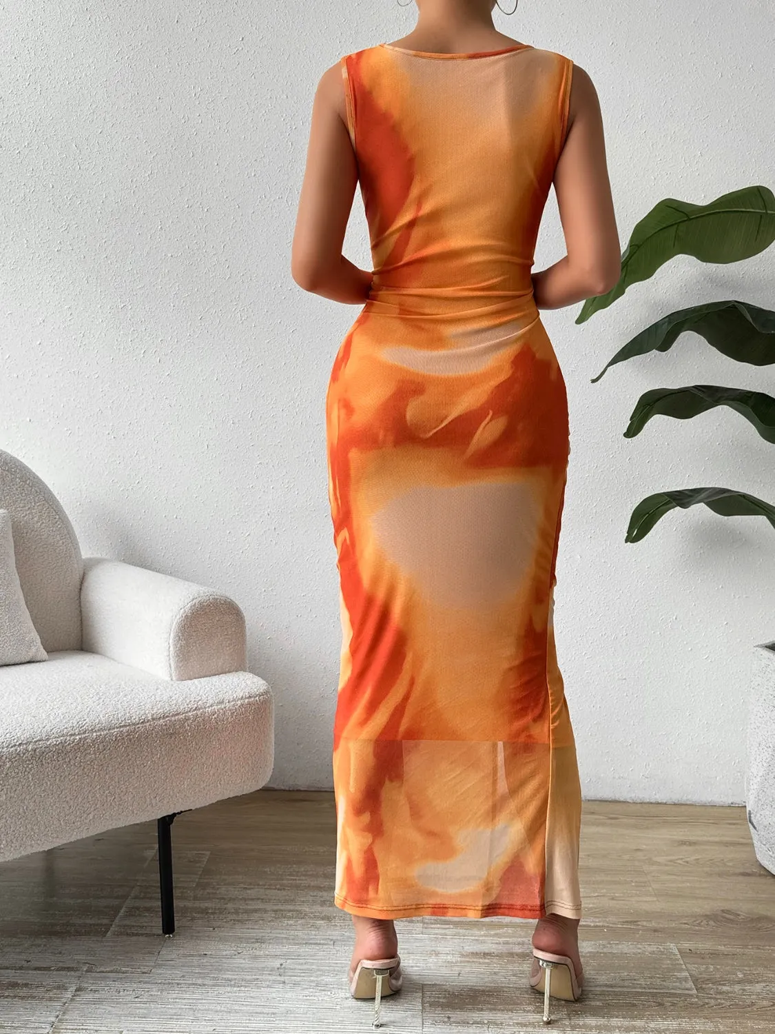 Round Neck Midi Tank Dress