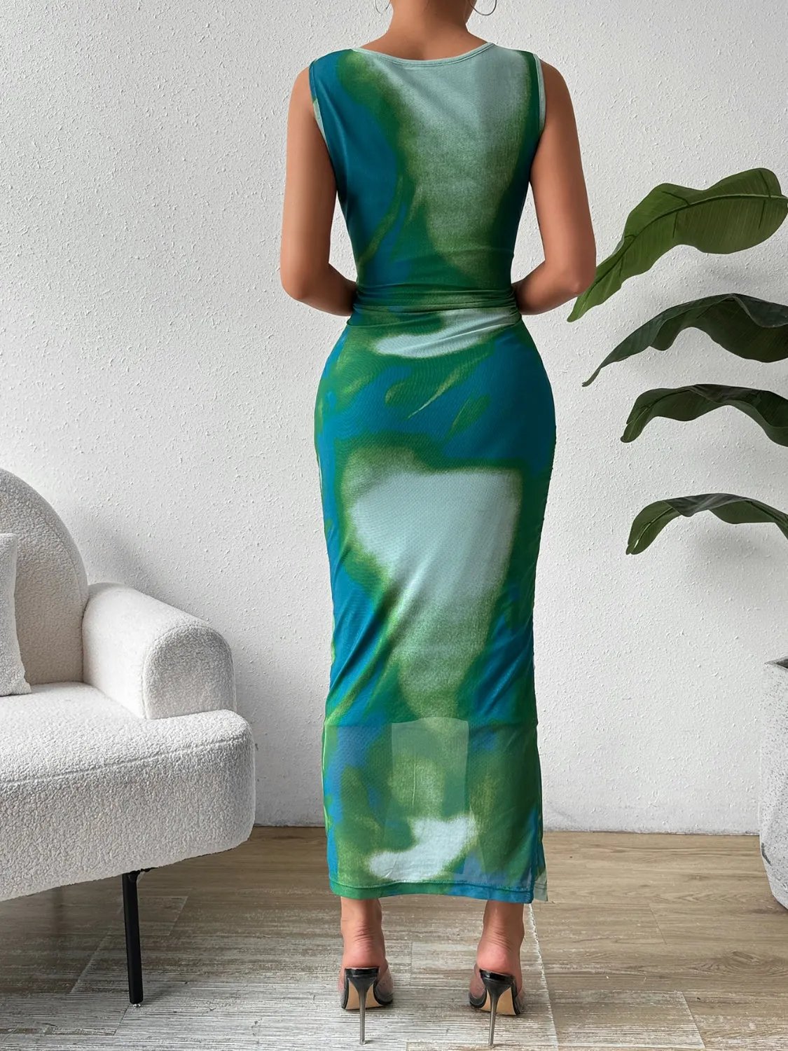 Round Neck Midi Tank Dress