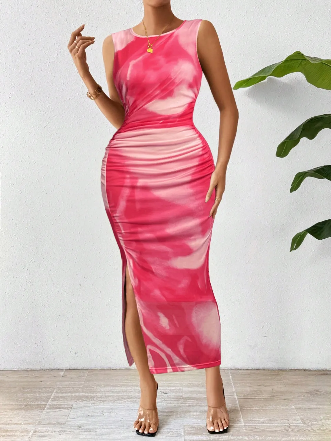 Round Neck Midi Tank Dress