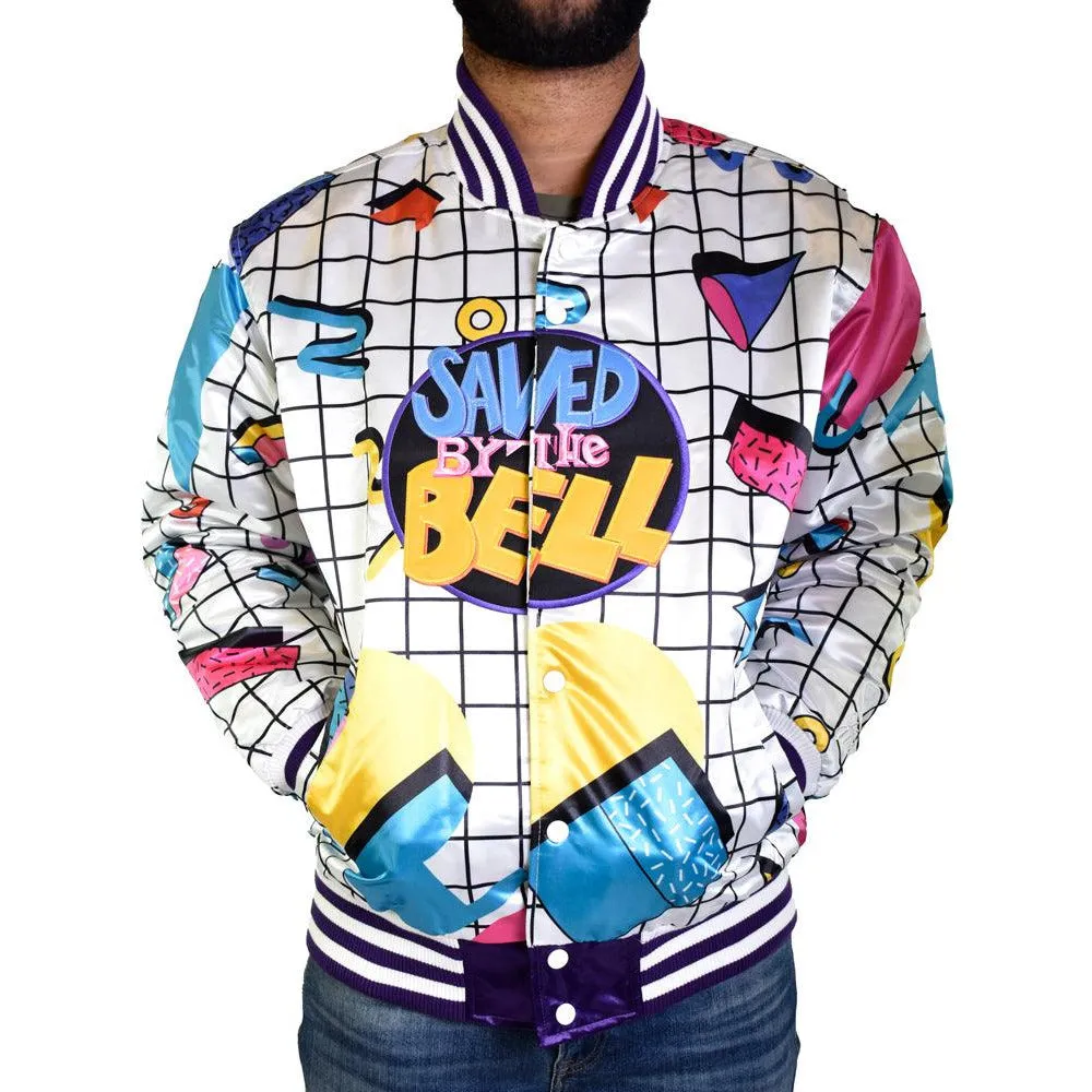 SAVED BY THE BELL SATIN JACKET (WHITE)