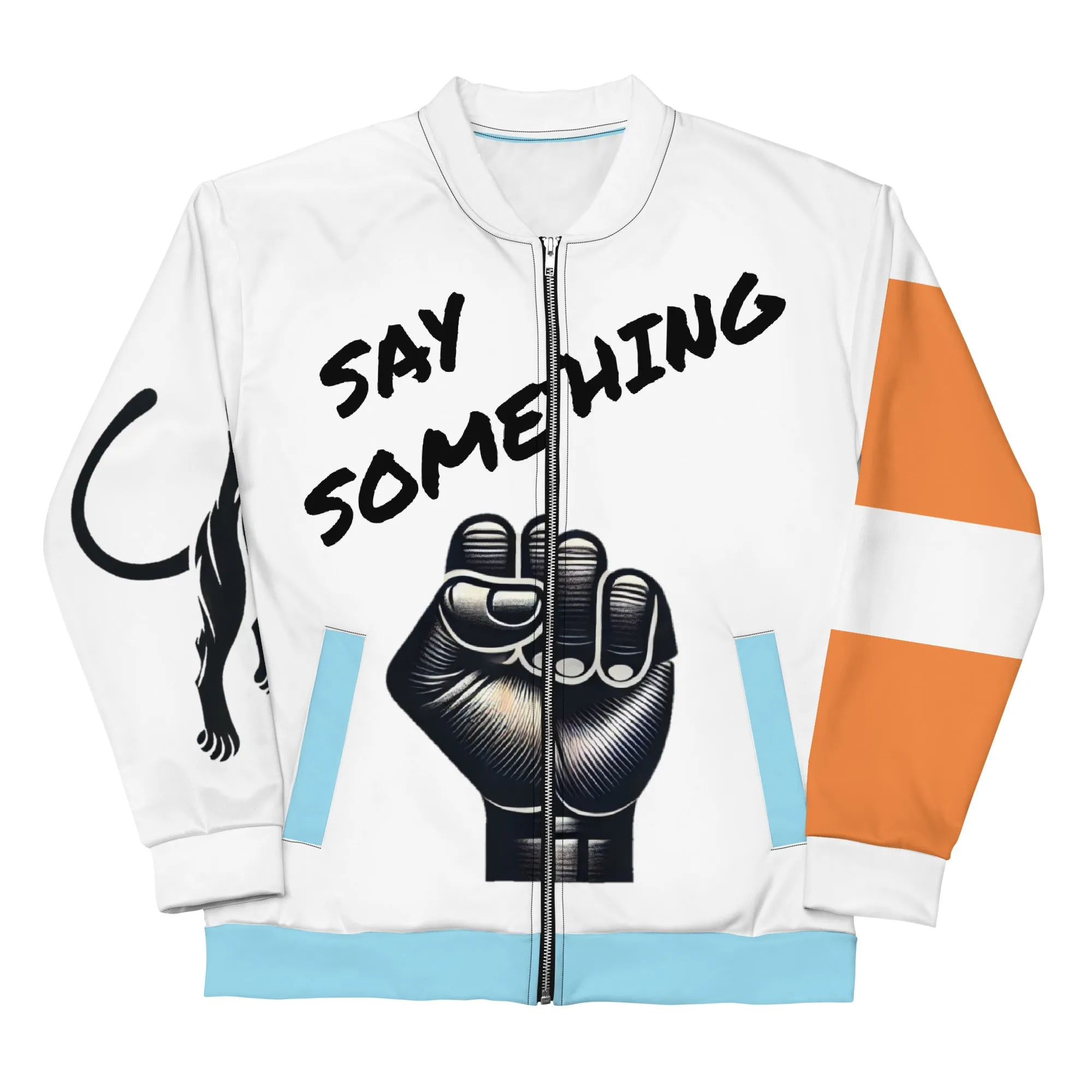 Say Something Unisex Bomber Jacket - Female