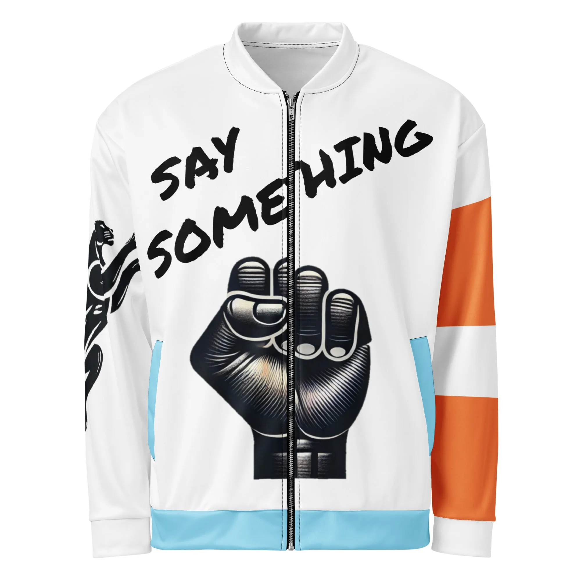 Say Something Unisex Bomber Jacket - Female