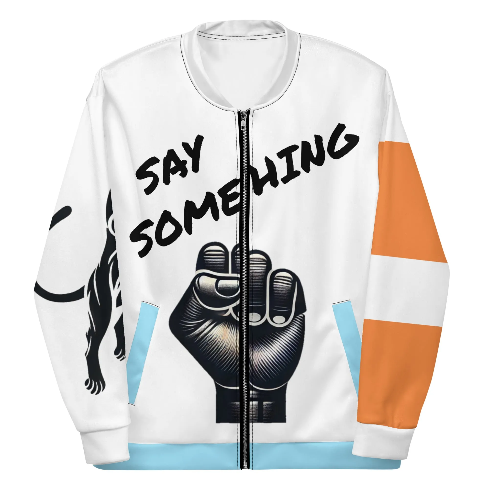 Say Something Unisex Bomber Jacket - Female