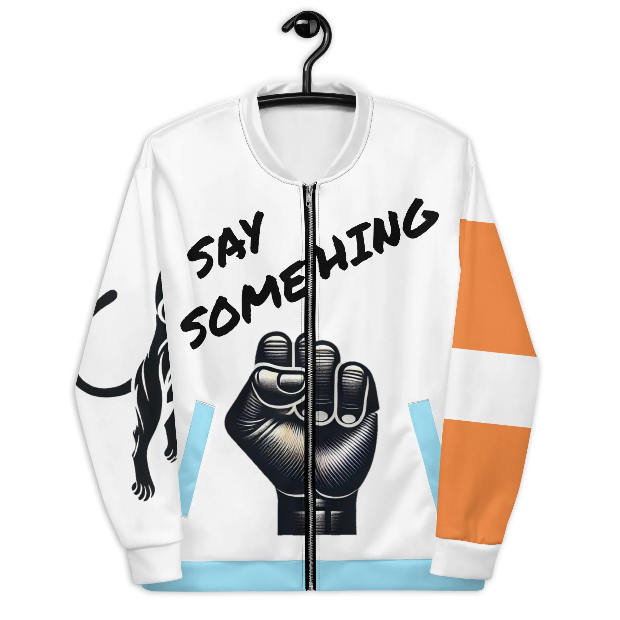Say Something Unisex Bomber Jacket - Female