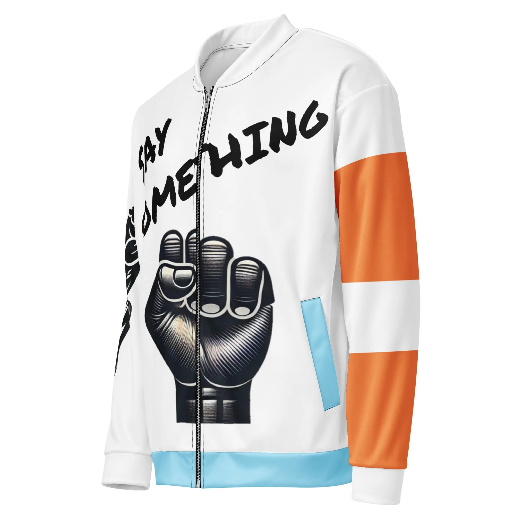Say Something Unisex Bomber Jacket - Female