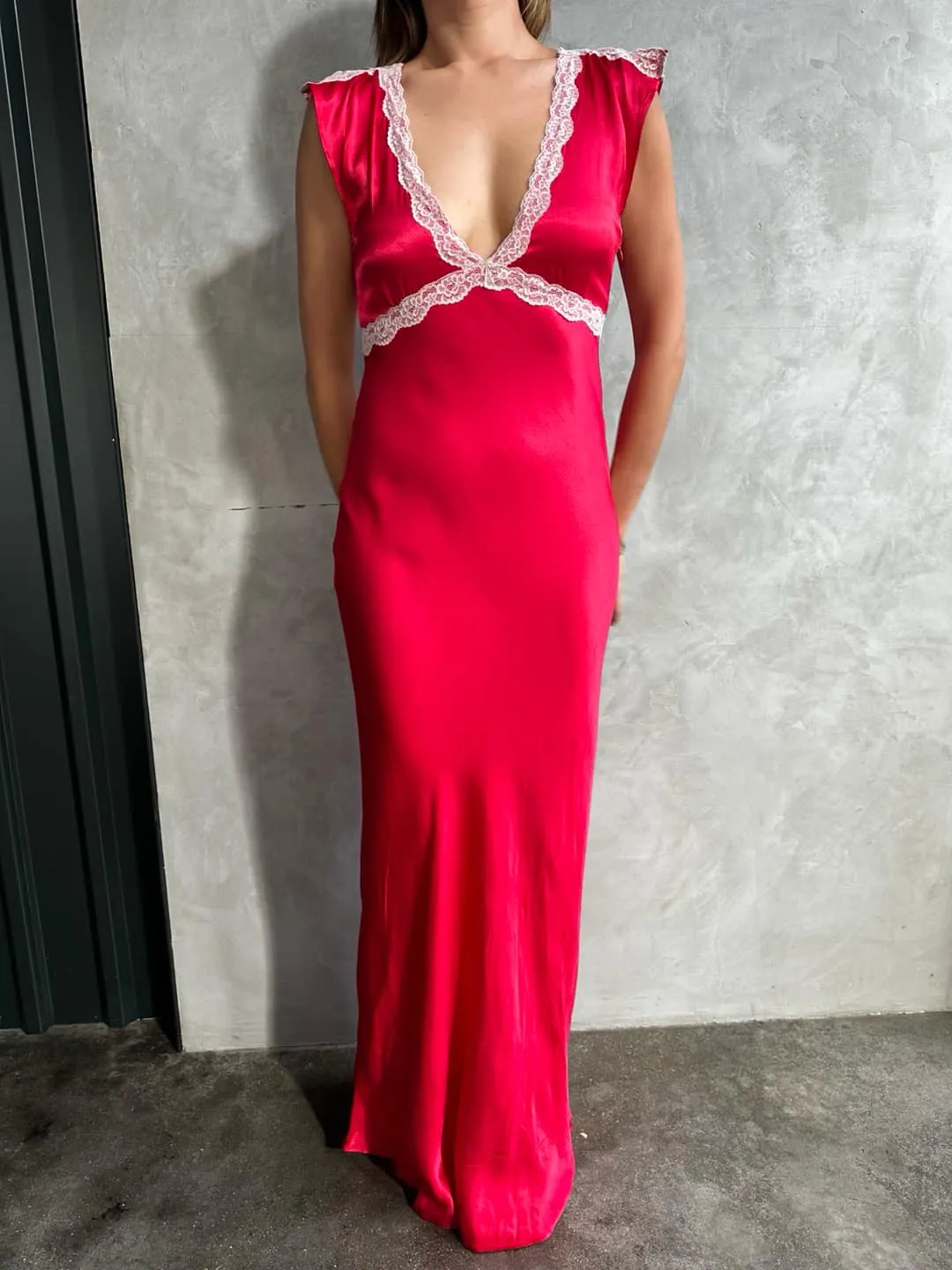 Scarlet Desire Flirty Lace and Satin Maxi Dress (Assorted Colors)