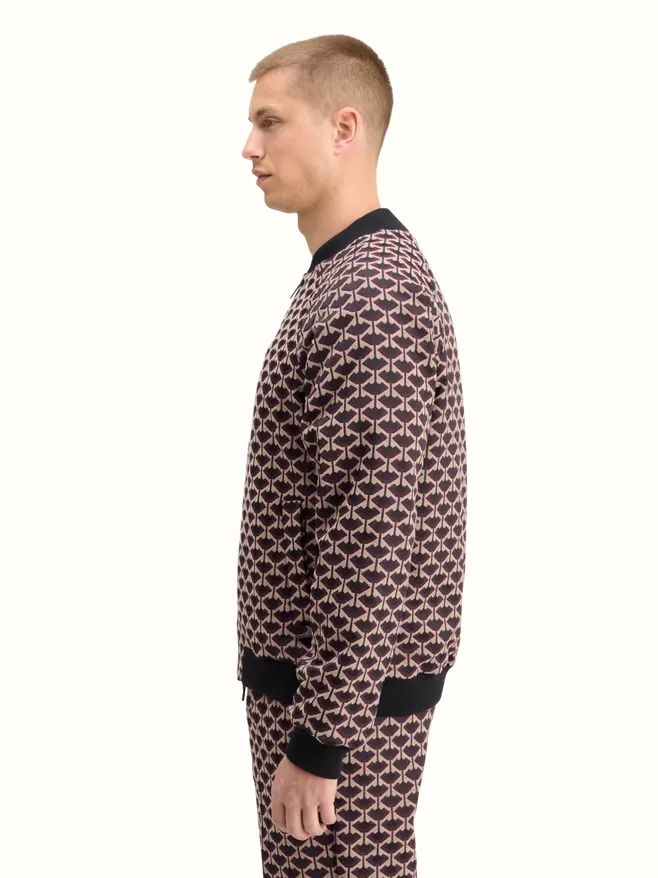 Scotch & Soda Reversible Jacquard Bomber Jacket