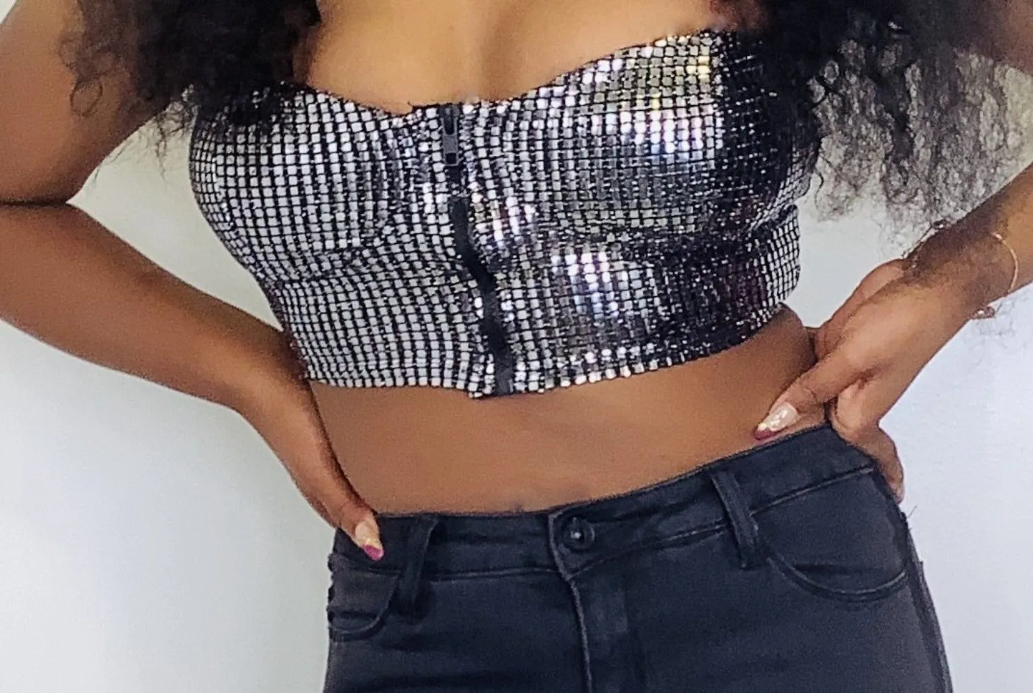 Shimmer Silver Bralette