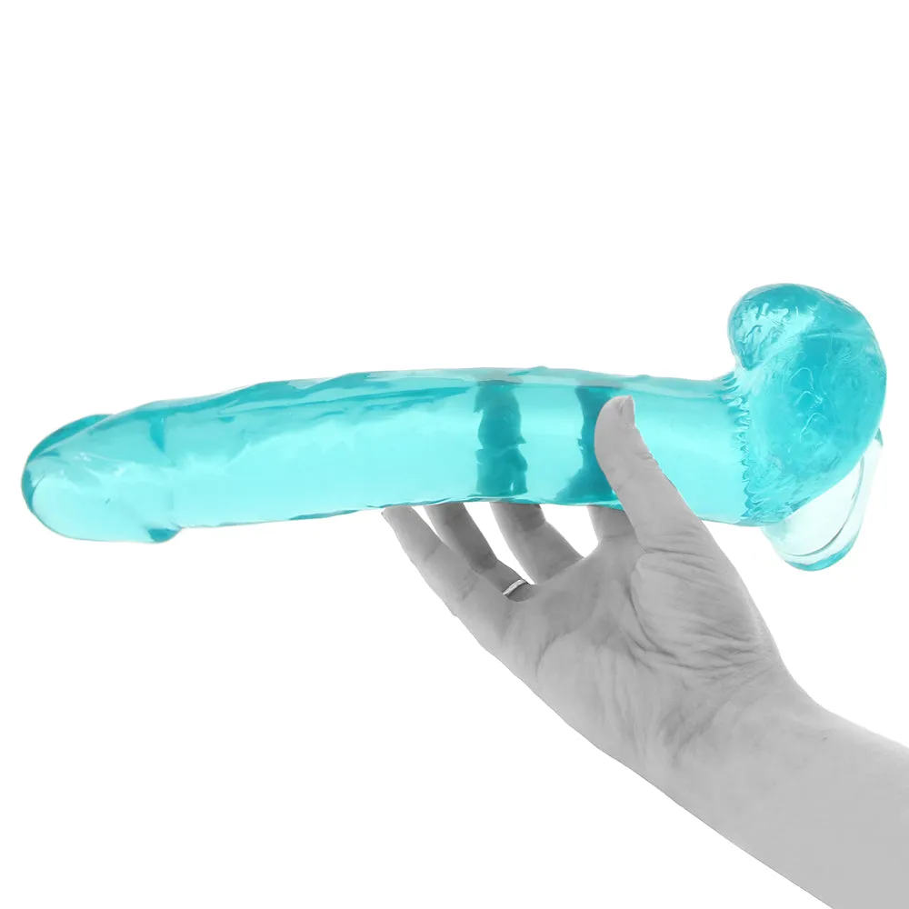 Size Queen 10 Inch Jelly Dildo in Teal