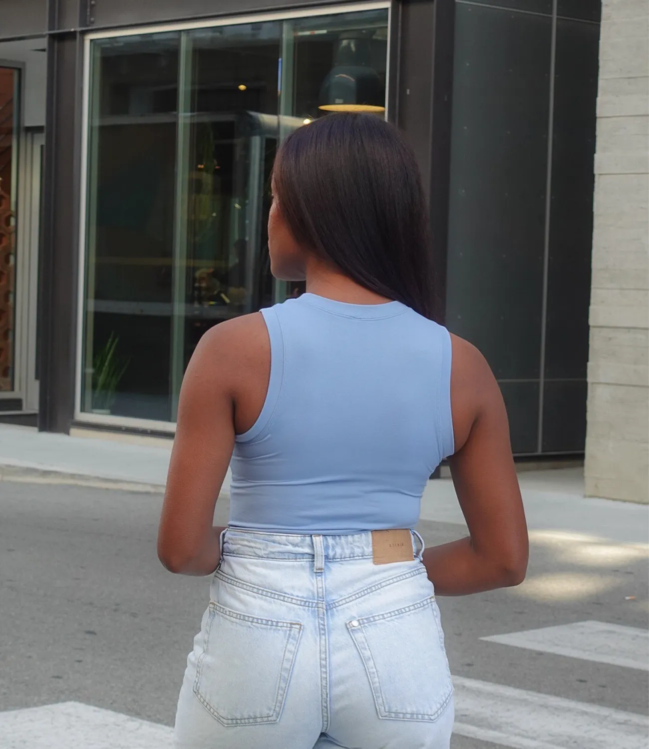 Smooth Like Butta Tank Top(Denim Blue)