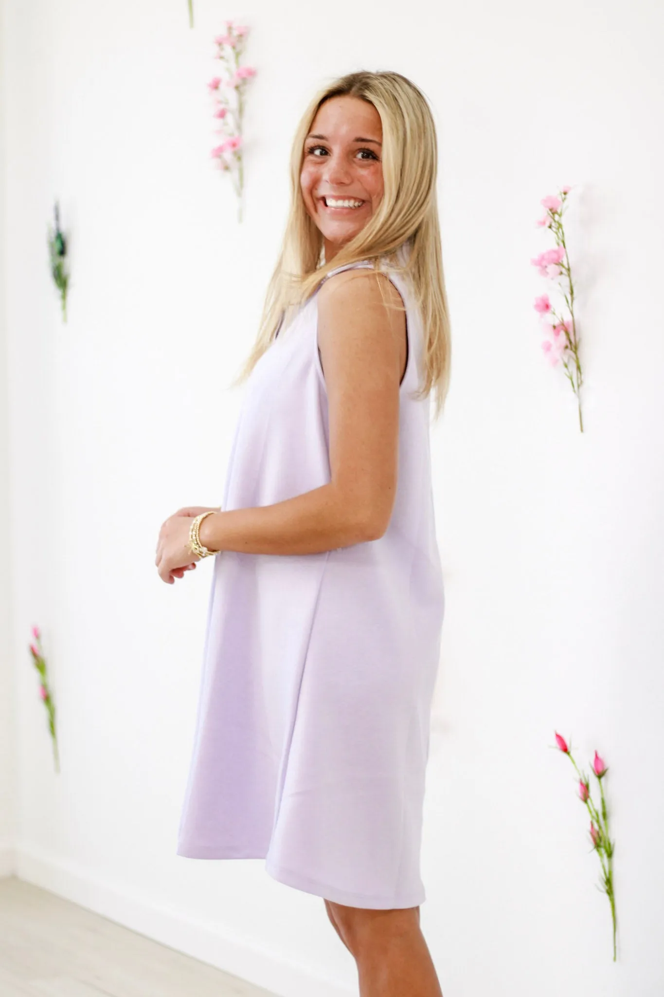 Spring Is In The Air Tank Dress in Lavender