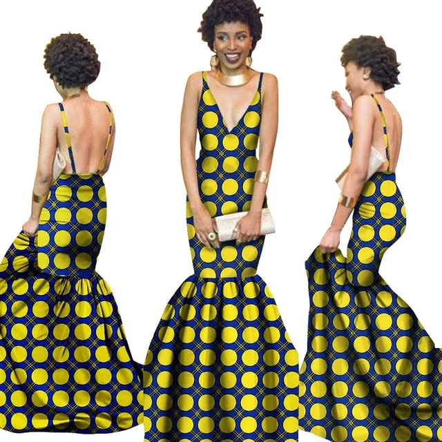 Summer Women  traditional  dresses Brand Custom Clothing Africa Wax Dashiki Slim Cut Sexy Dress