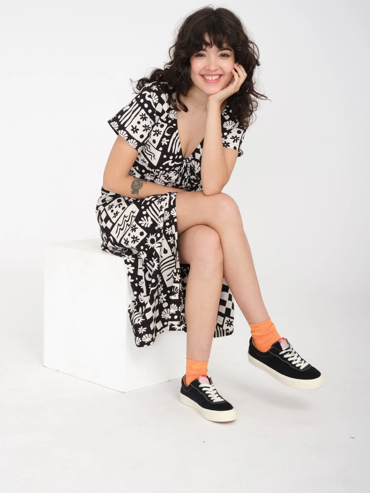 Sunny Wild Long Kleid - BLACK