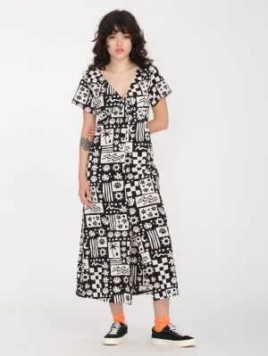 Sunny Wild Long Kleid - BLACK