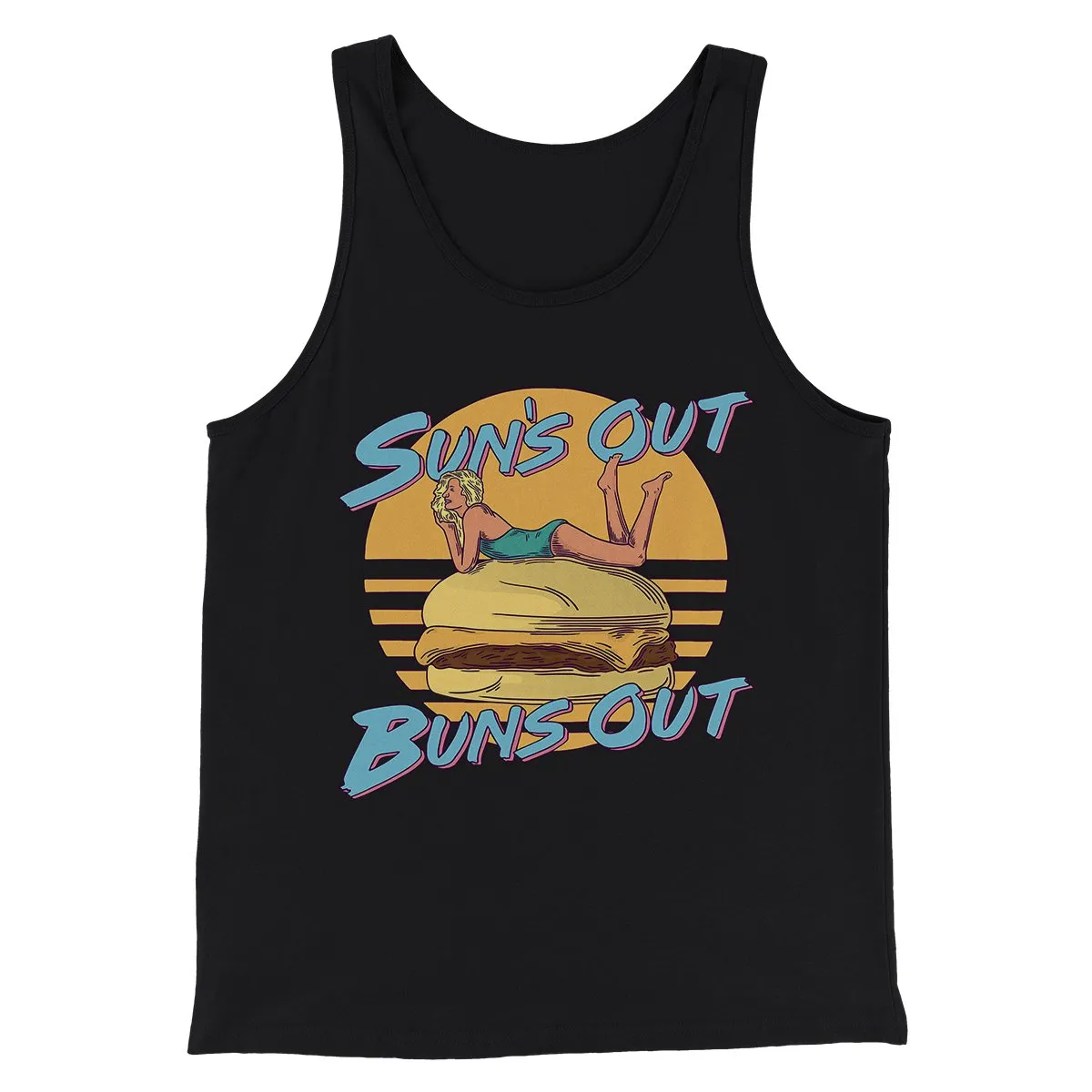 Sun's Out Buns Out Funny Men/Unisex Tank Top