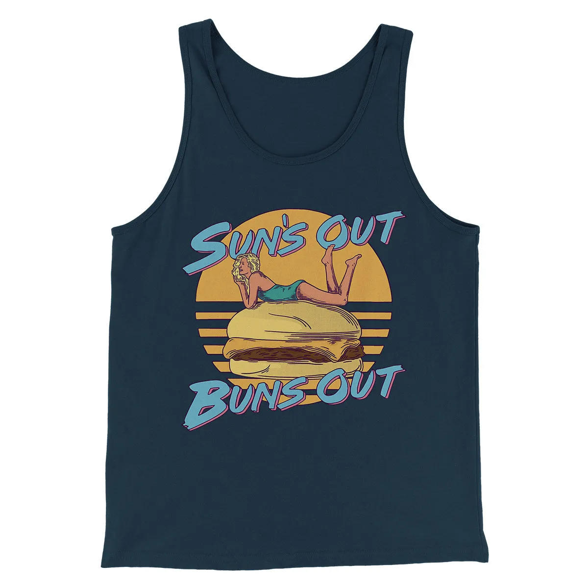 Sun's Out Buns Out Funny Men/Unisex Tank Top