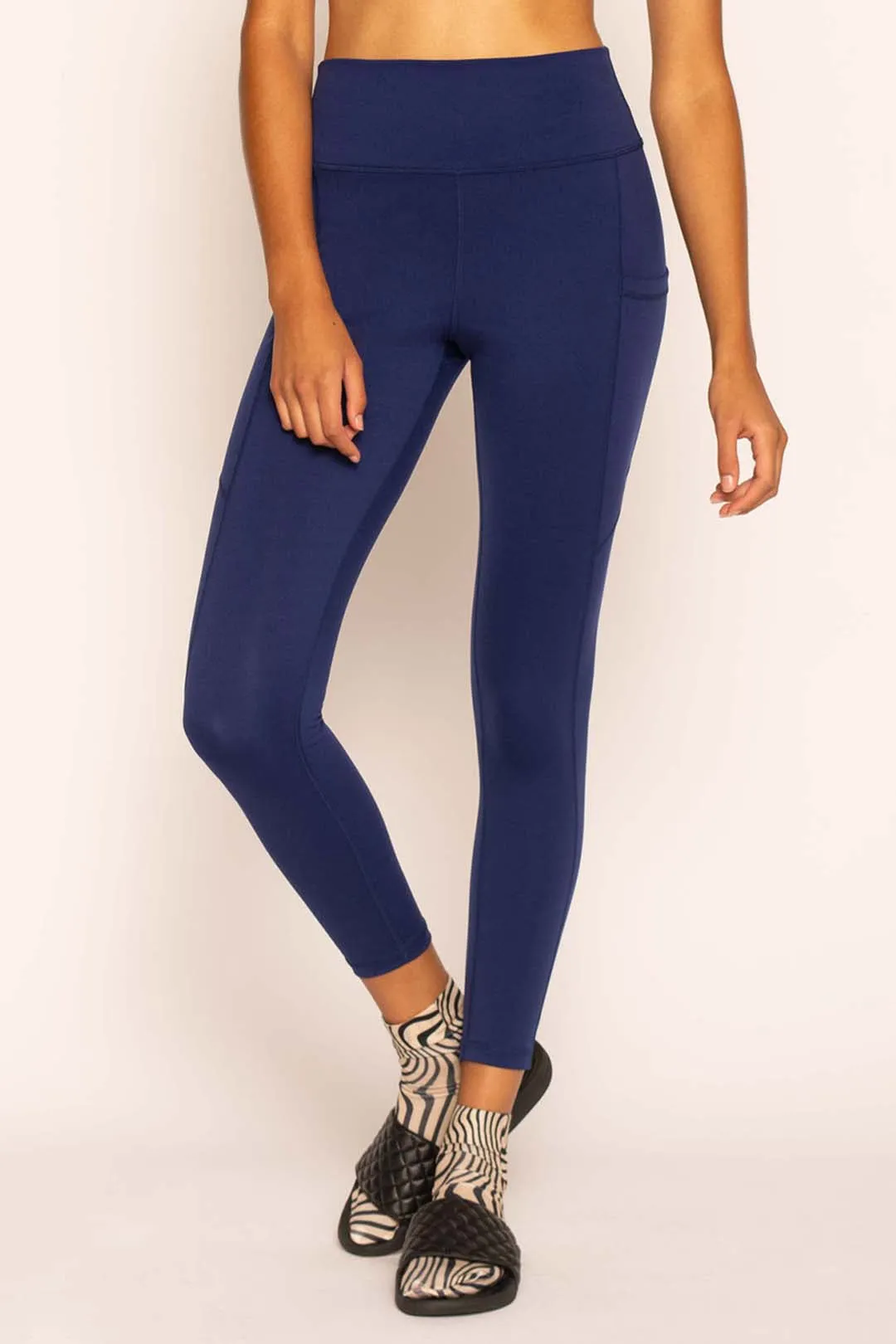 Super Strech Side Pocket Plain Yoga Legging 25"