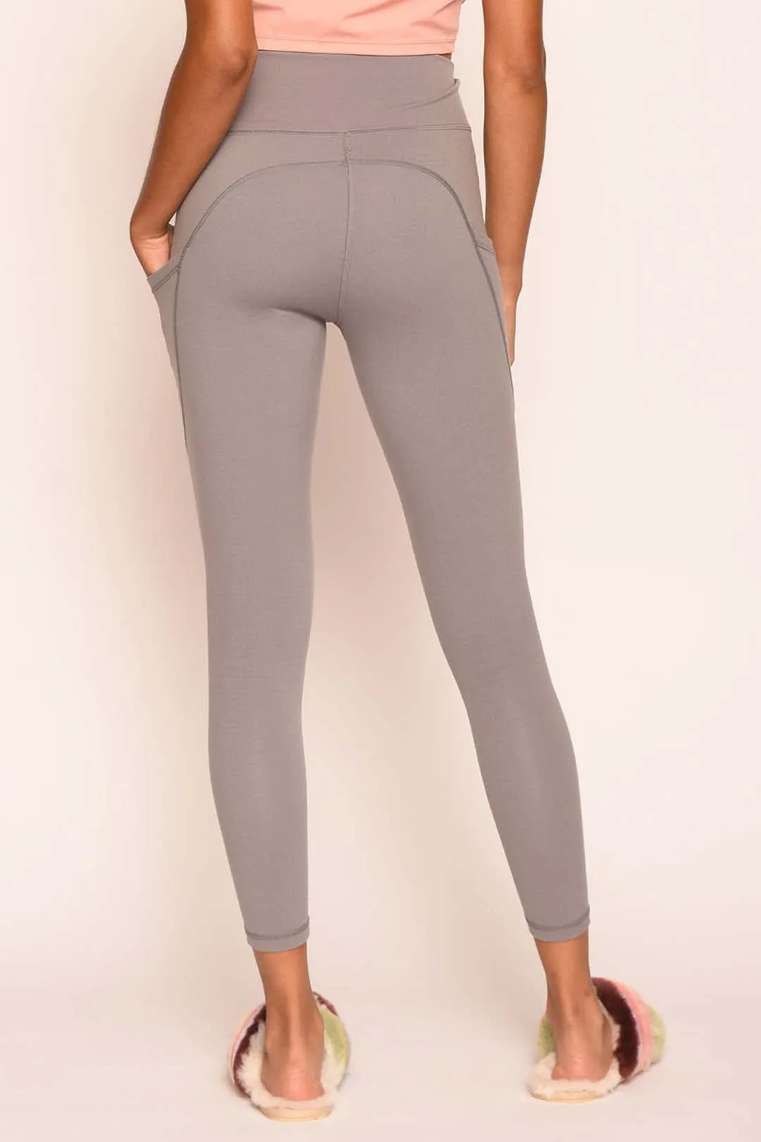 Super Strech Side Pocket Plain Yoga Legging 25"