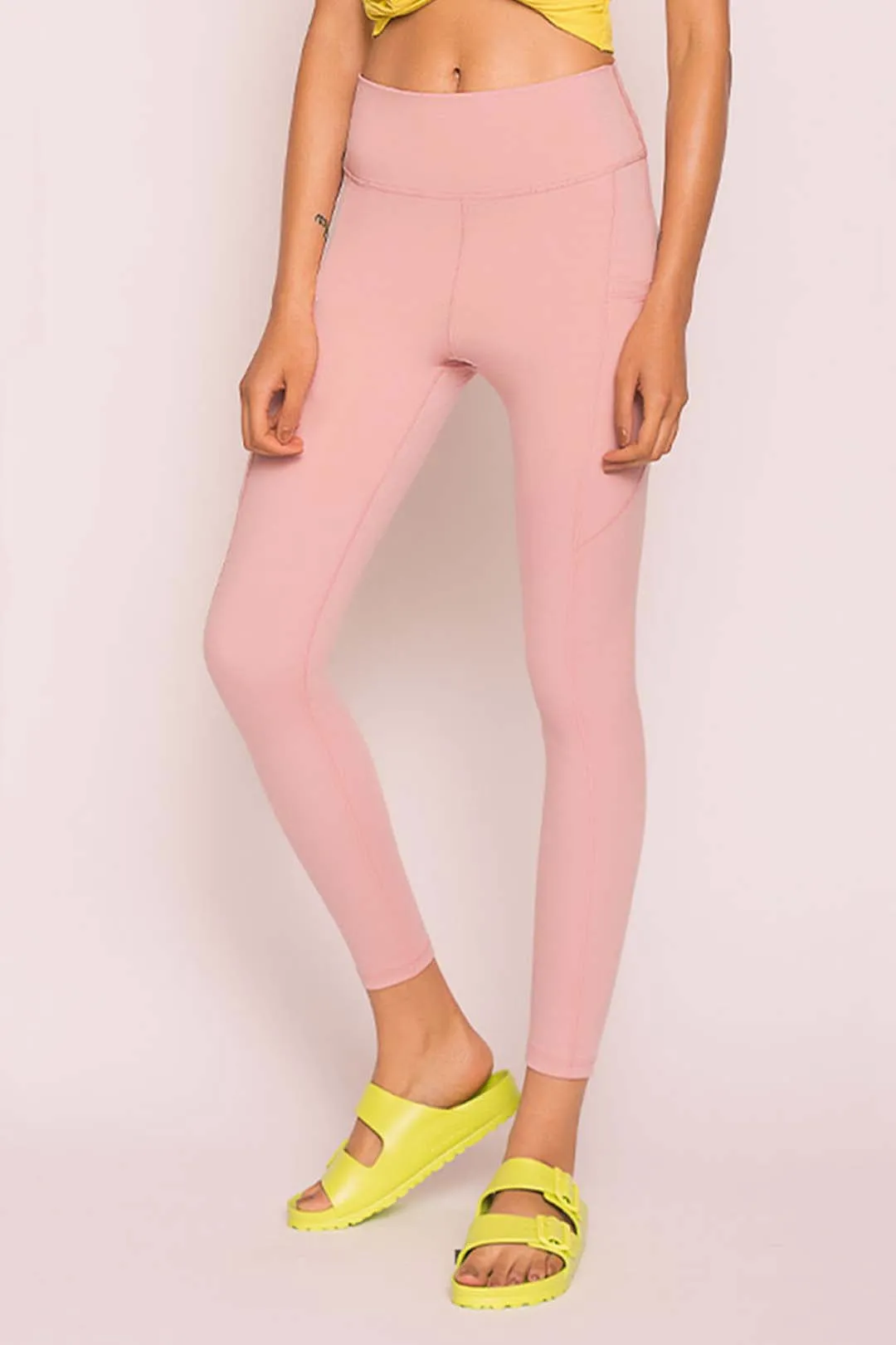 Super Strech Side Pocket Plain Yoga Legging 25"