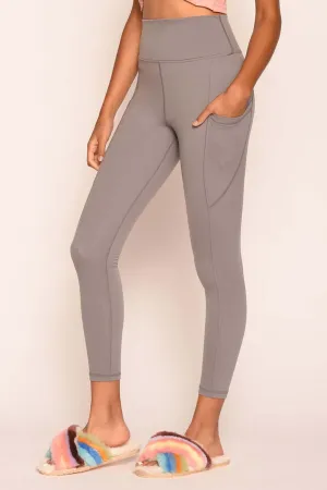 Super Strech Side Pocket Plain Yoga Legging 25"