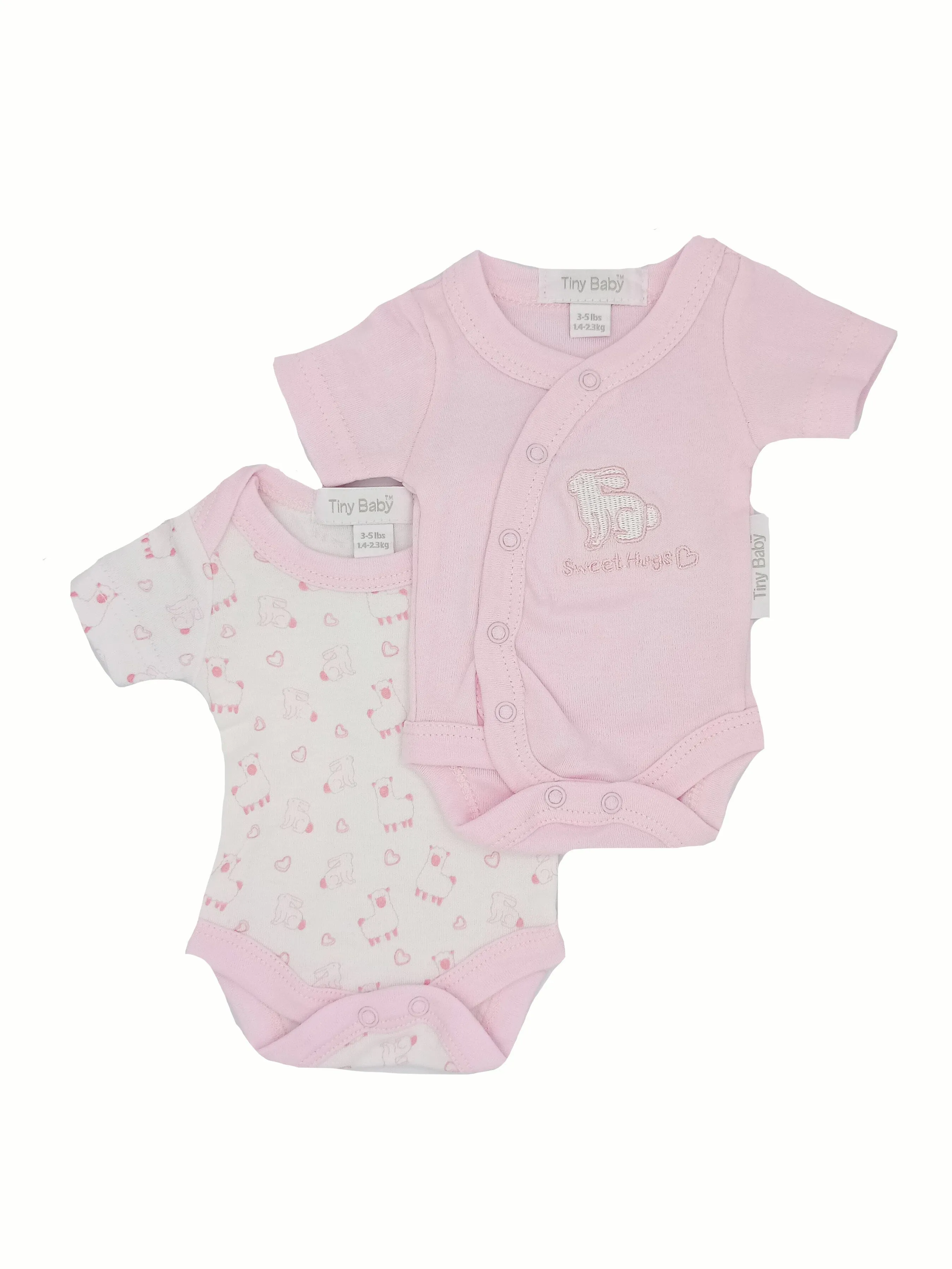 Sweet Hugs 2 Pack Vests - Pink